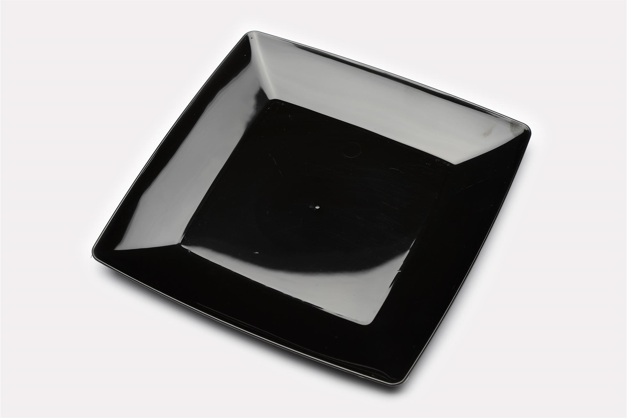 Black Luxury crystal square food plate 