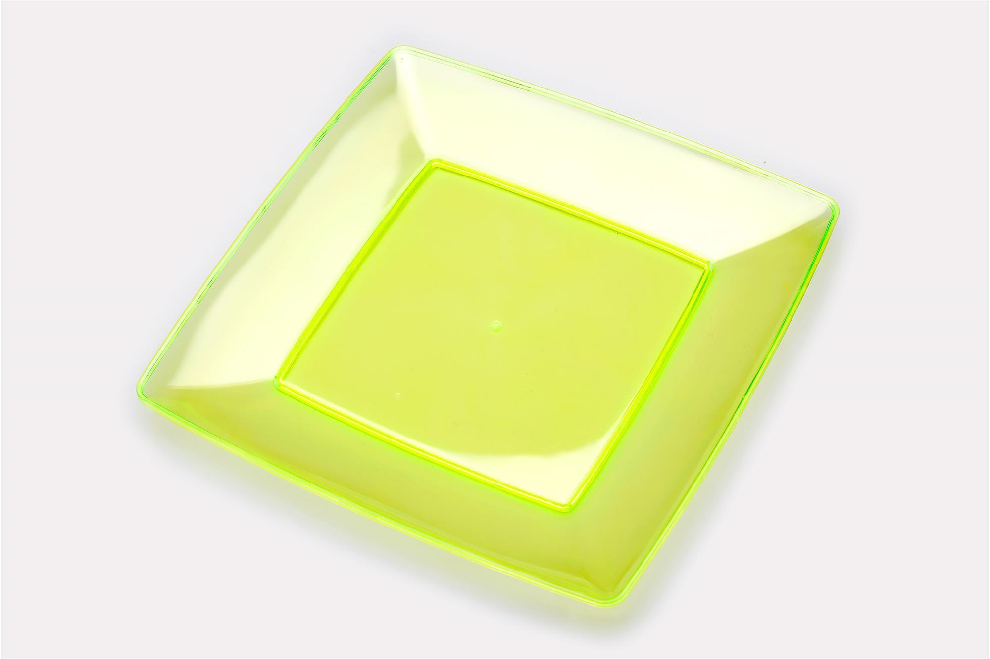 Phosphor Luxury crystal square food plate 