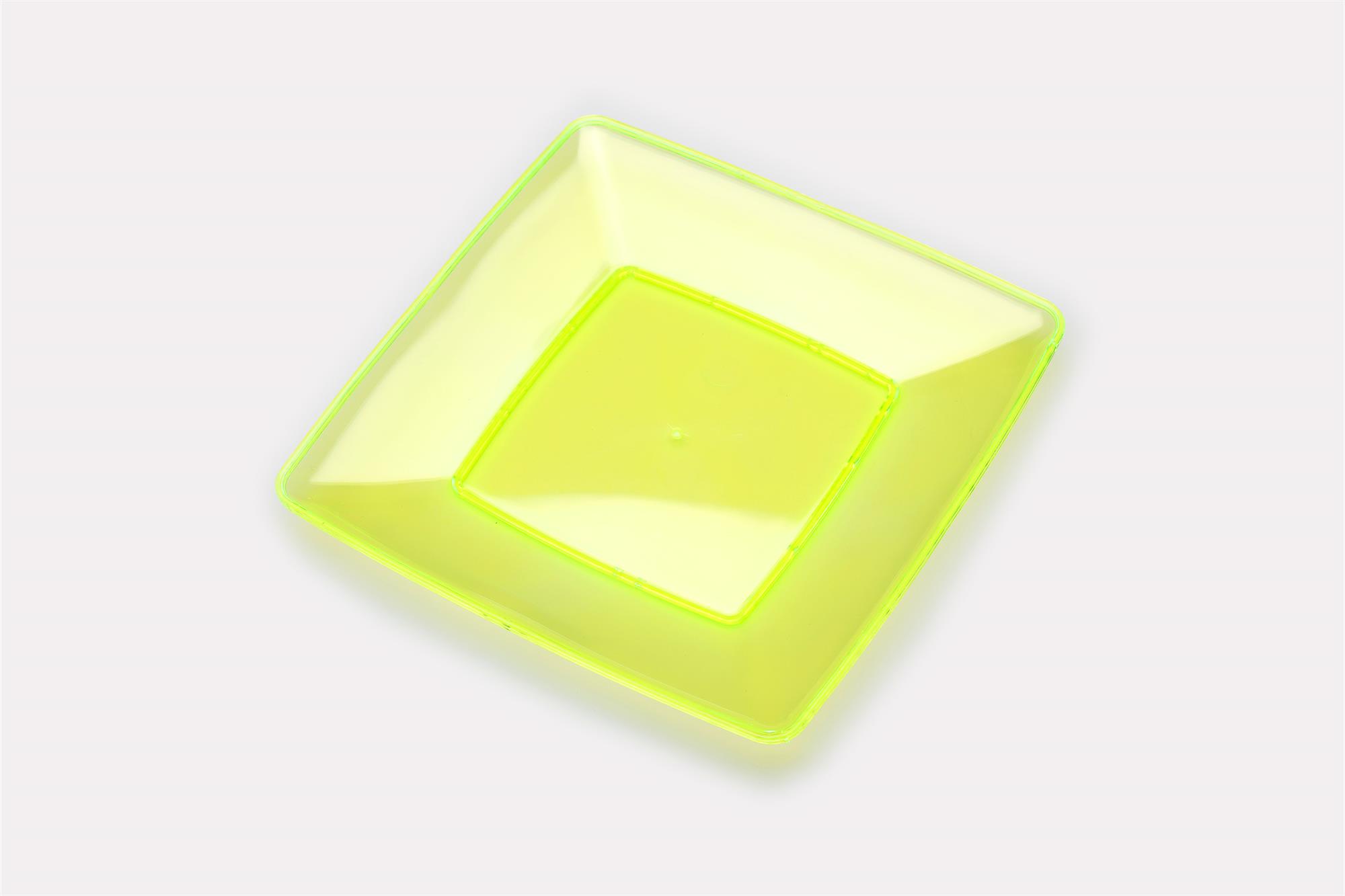 Luxury yellow sulfur square fruit plate